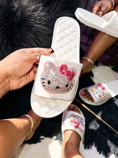 Bedroom Cute Rhinestone Slides