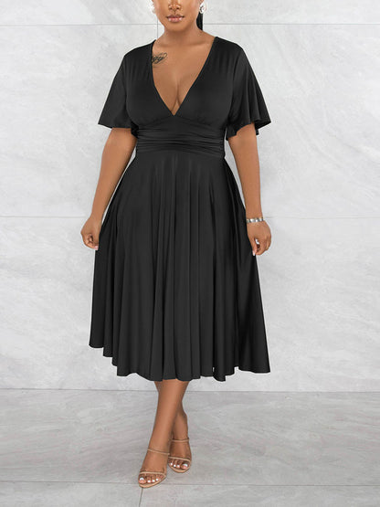 Draped Midi Dress - ECHOINE