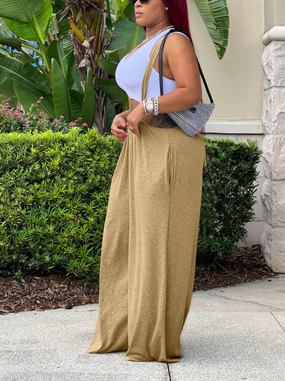 Solid Wide Leg Overall - ECHOINE