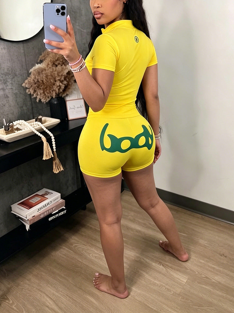 Somebody Crop Top & Biker Shorts Set