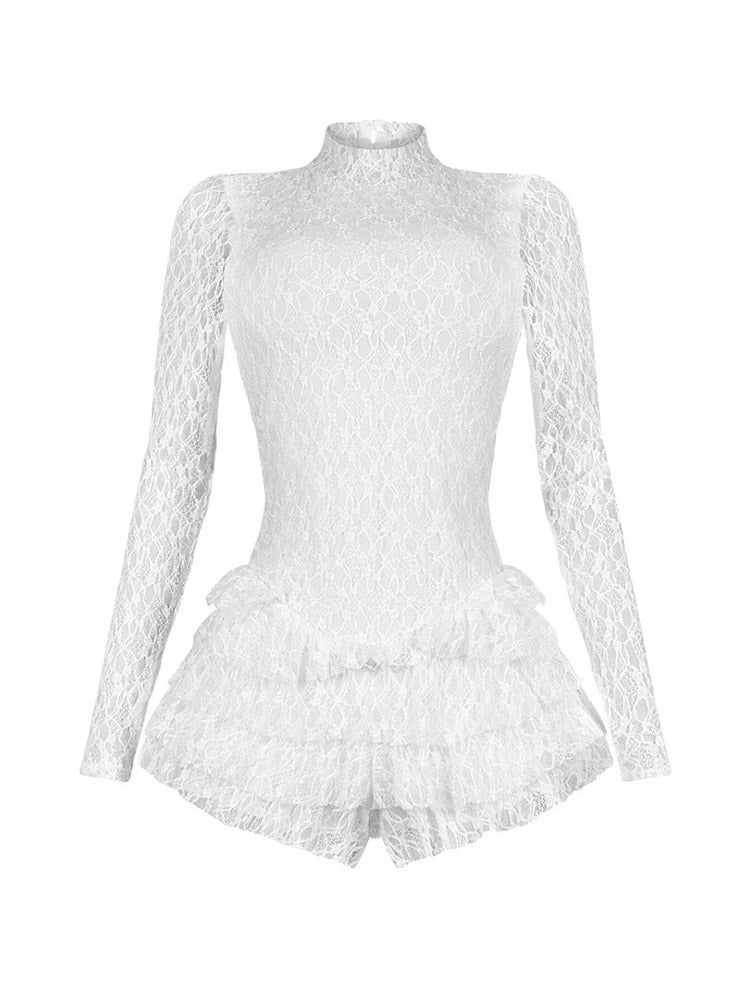 Lace Ruffle Romper