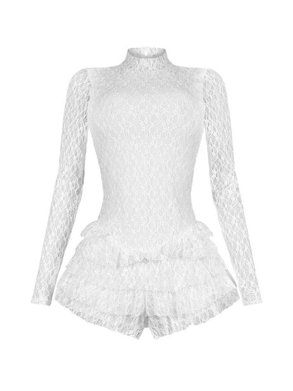 Lace Ruffle Romper