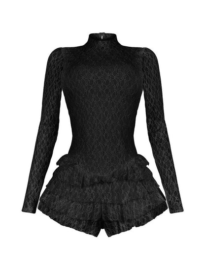 Lace Ruffle Romper