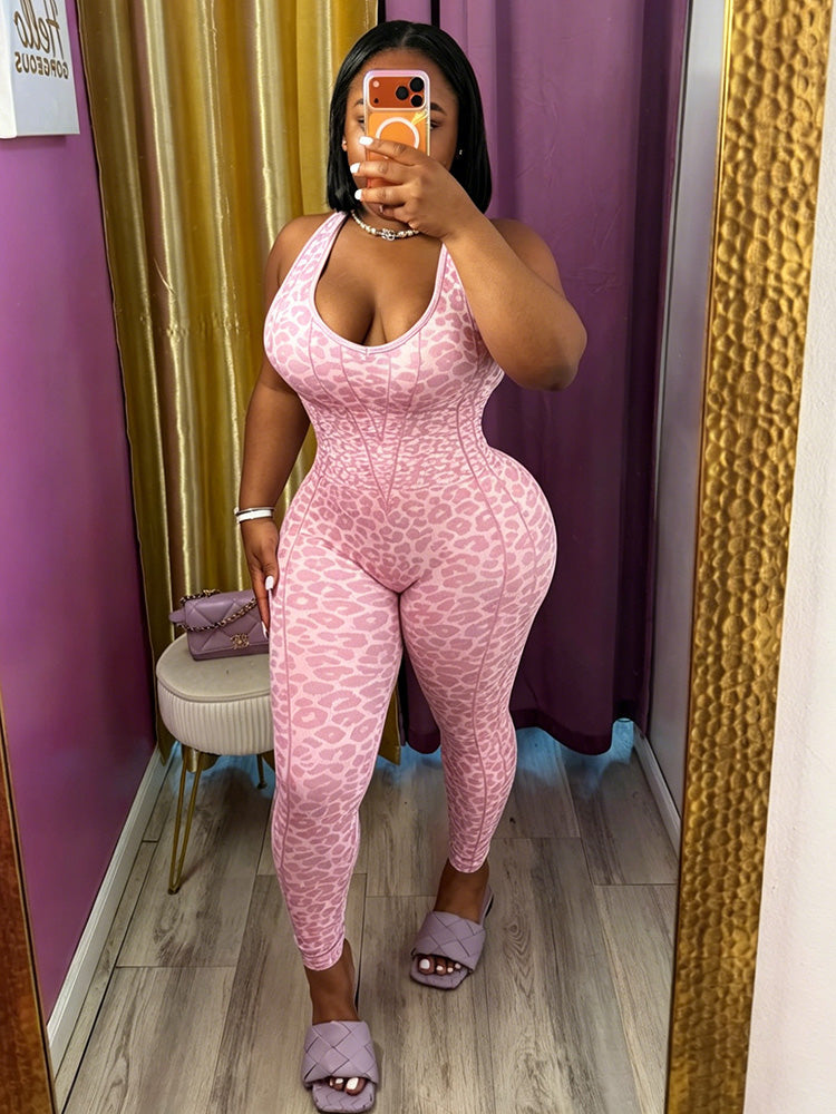 Flattering Leopard Jumpsuit