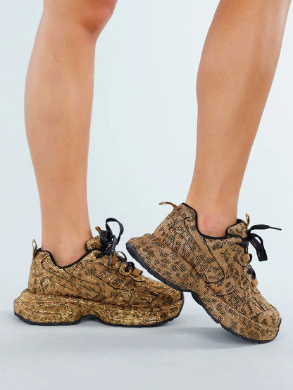 Rhinestone Glitter Sneakers