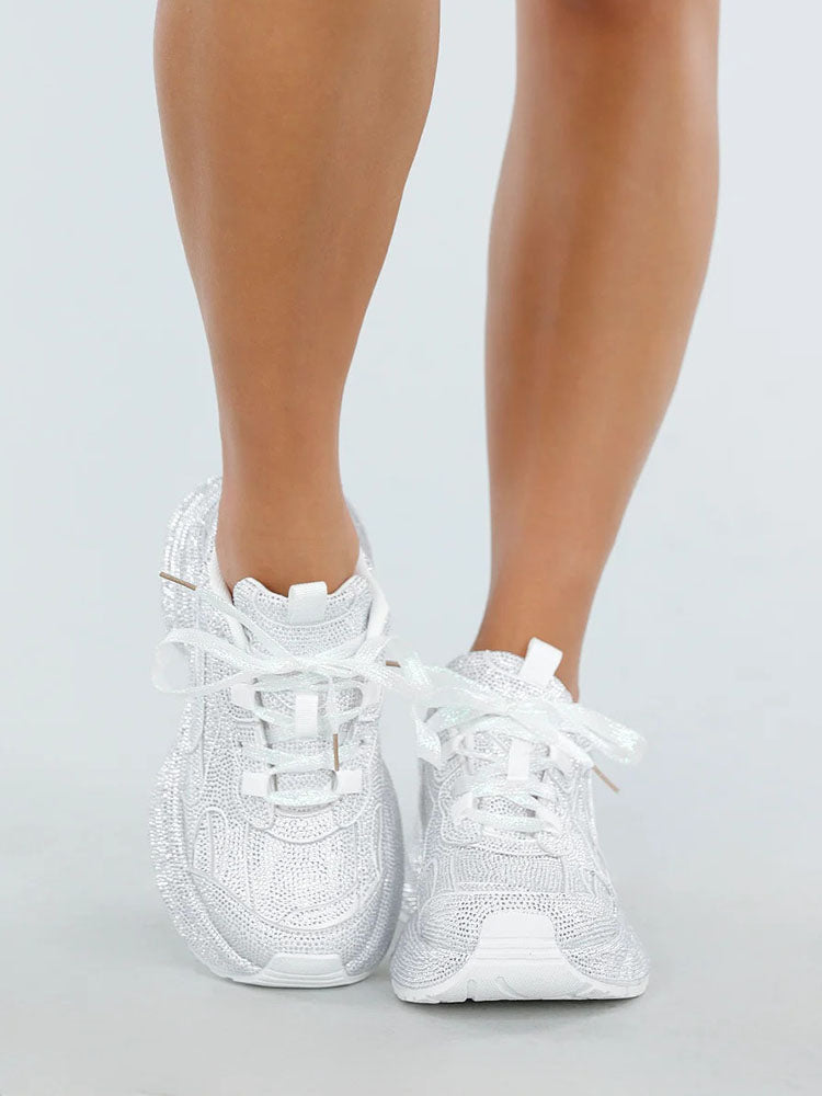 Rhinestone Glitter Sneakers