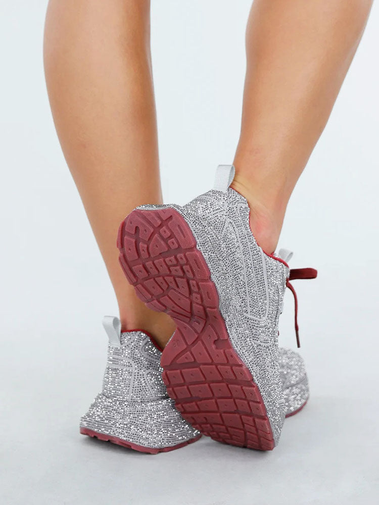 Rhinestone Glitter Sneakers