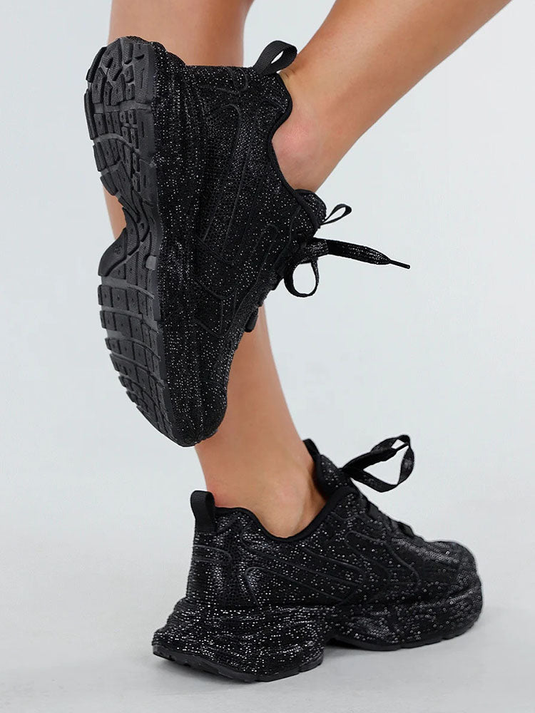 Rhinestone Glitter Sneakers