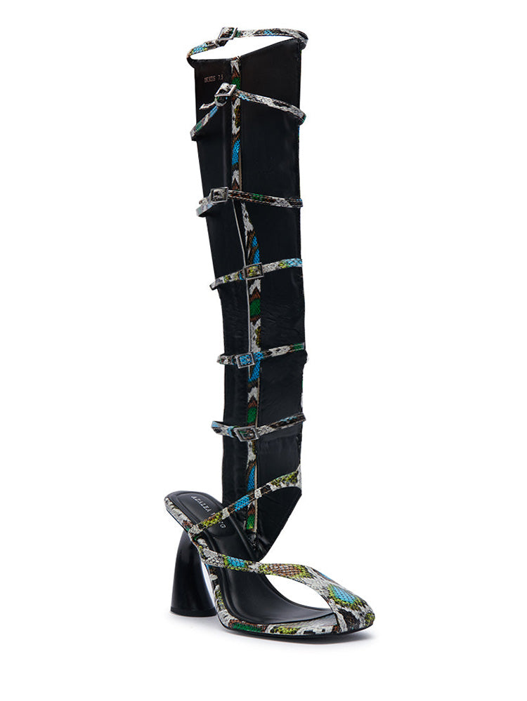 Open Toe Buckle Strap Gladiator Sandals