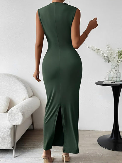 Sleeveless Back Split Bodycon Dress