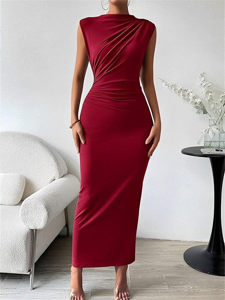 Sleeveless Back Split Bodycon Dress