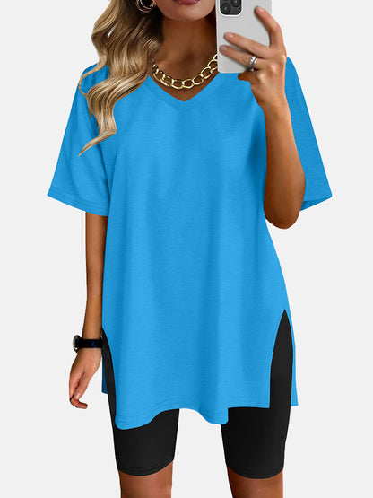 Loose Fit V Neck T-Shirt