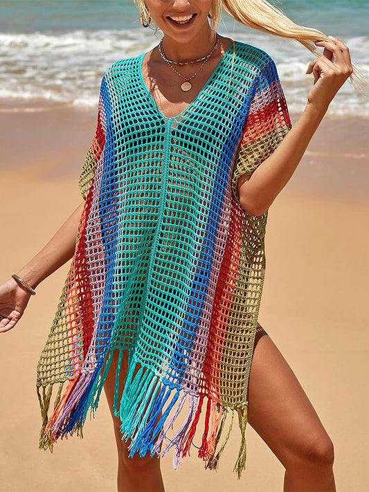 Fringe Crochet Cover Up Dress