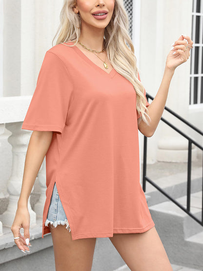 Loose Fit V Neck T-Shirt