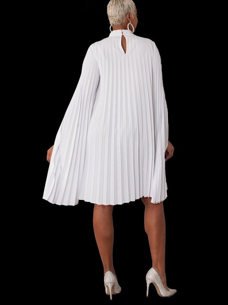 Split Cloak Sleeve Chiffon Dress