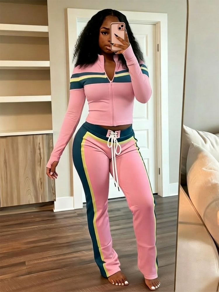 Contrast Three-Piece Jet Set
