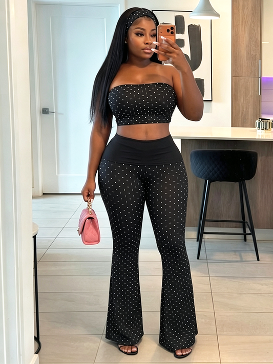 Brunch Polka Dot Pant Set W/Headband