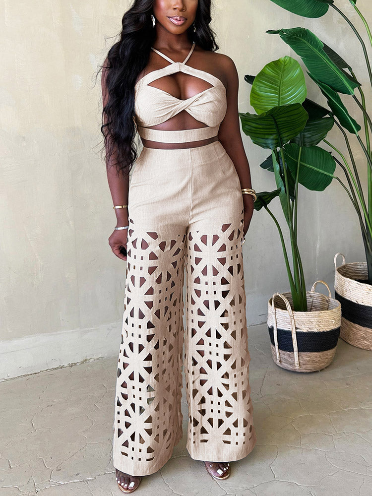 Twist Bralette & Cutout Pants Set