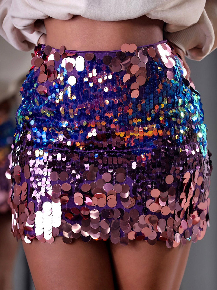 Sequin Party Skirt - ECHOINE