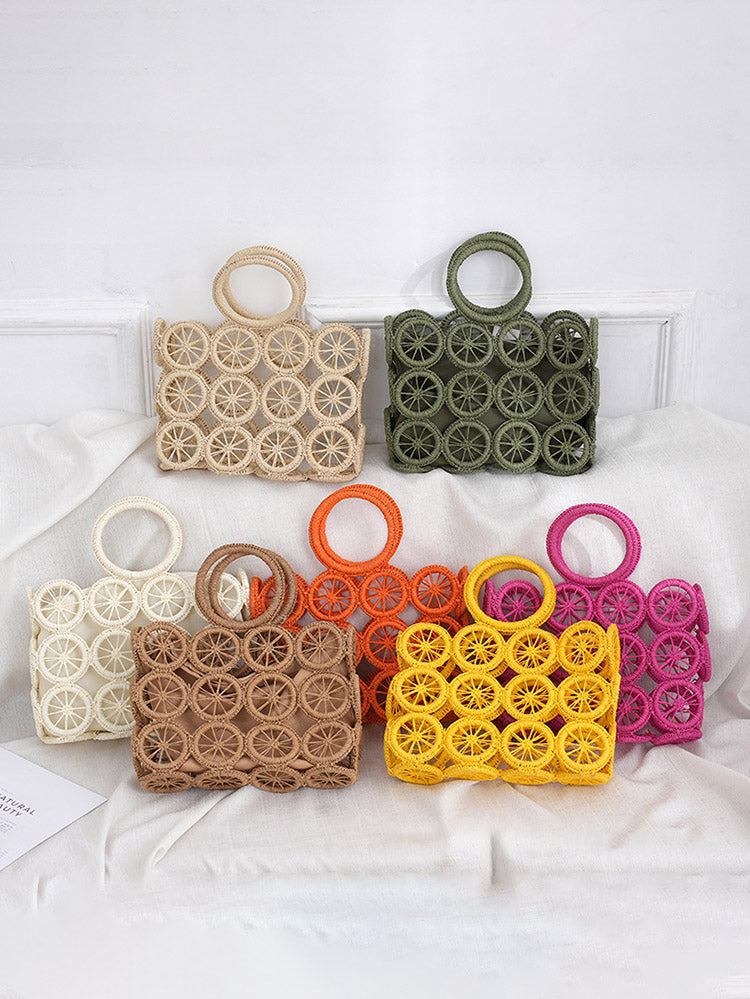 Straw Wheel Handbag