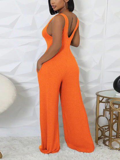 Ribbed Bolero & Jumpsuit Set