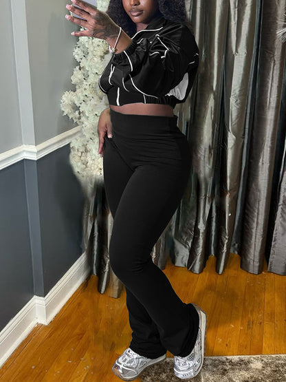 Ensemble veste vibrante et pantalon évasé