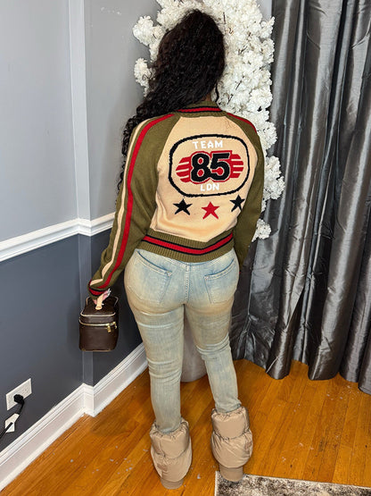 Knit Colorblock Jacket