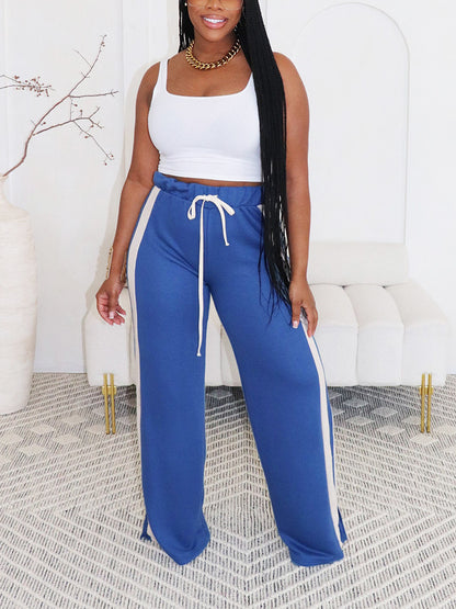 Side Stripe Wide Leg Pants