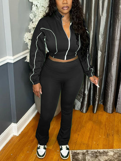 Ensemble veste vibrante et pantalon évasé