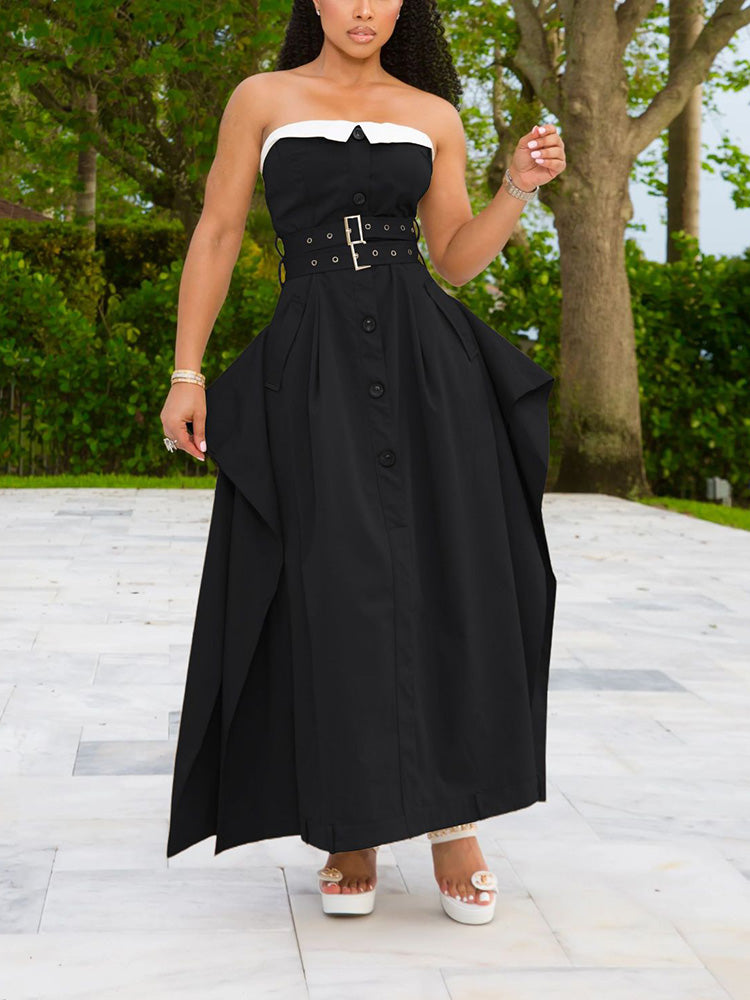 Strapless Trench Dress