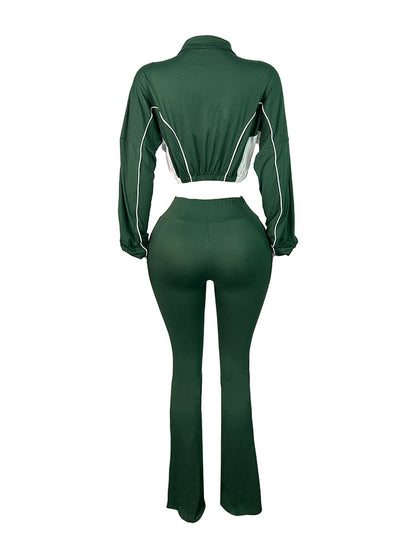 Ensemble veste vibrante et pantalon évasé