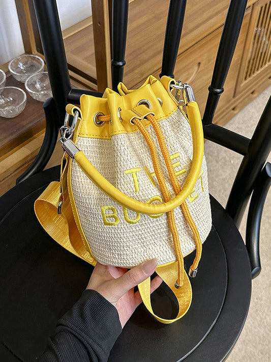 Straw Bucket Bag - ECHOINE