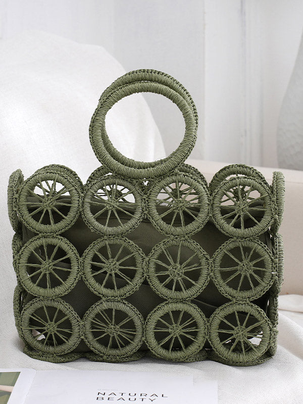 Straw Wheel Handbag