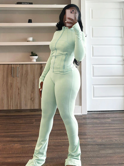 Shape Jacket & Flare Pants Activewear Set