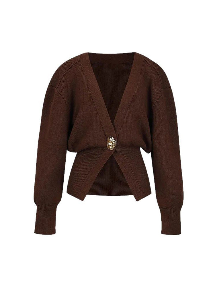 Knit Golden Button Cardigan