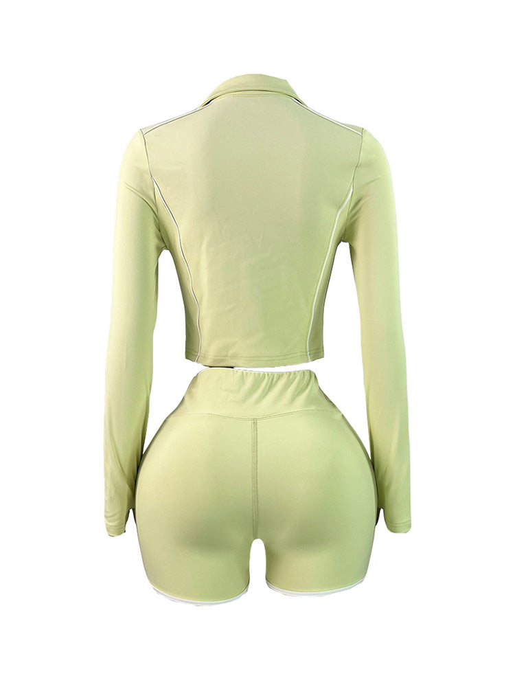 Softsculpt Jacket & Shorts Yoga Active Set