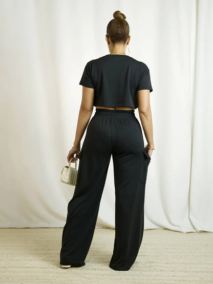 Crop Top & Pocket Pants Set