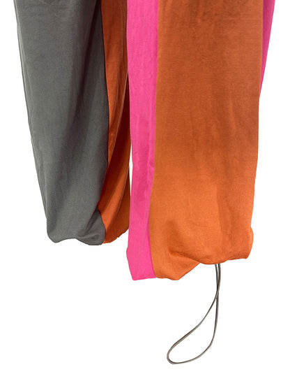 Colorblock Half-Zip Top & Wide Pants Set