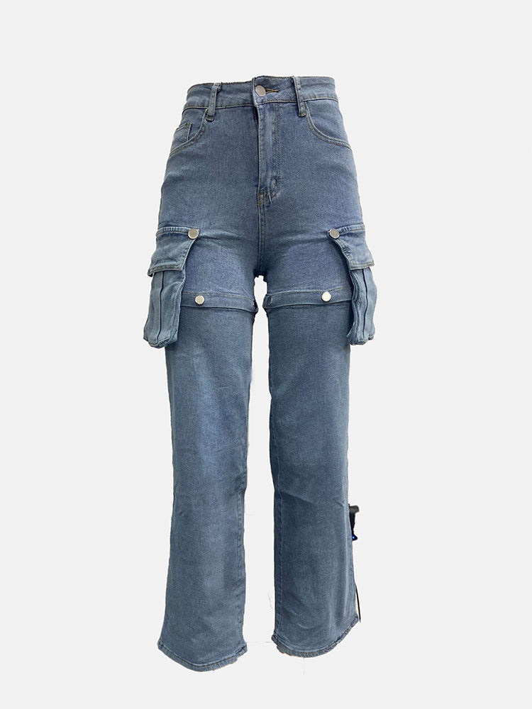Detachable Pocket Jeans - ECHOINE