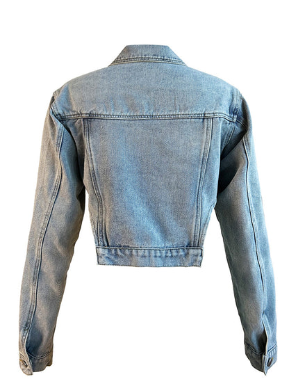 Cut-Off Cropped Denim Jacket