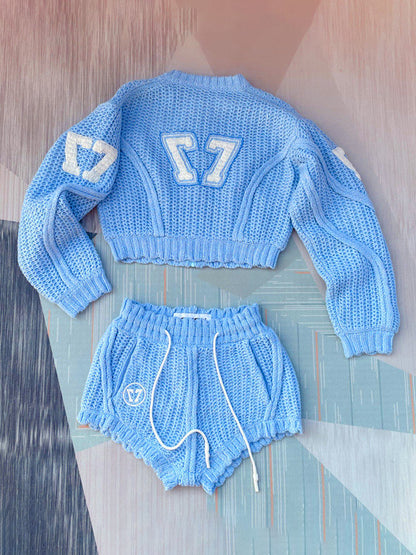 Knit Jacket & Short Set