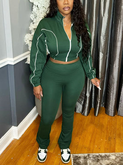 Ensemble veste vibrante et pantalon évasé