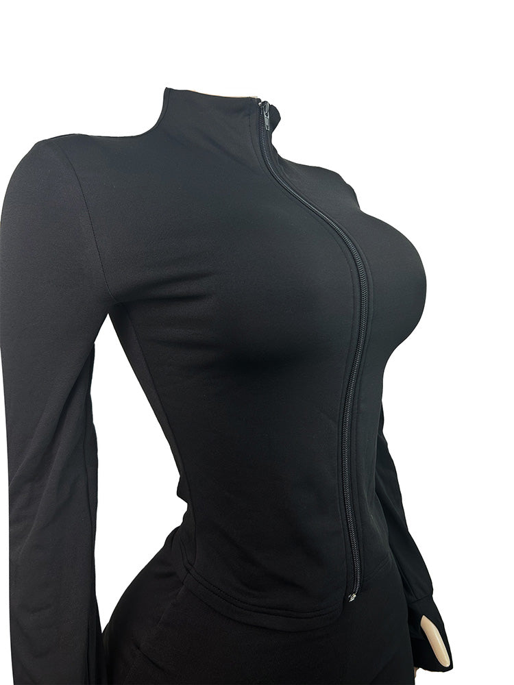 Ensemble veste sculptante et pantalon évasé avec bandeau