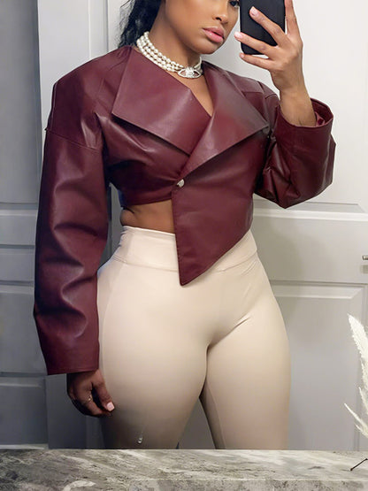 Leather Asymmetric Jacket