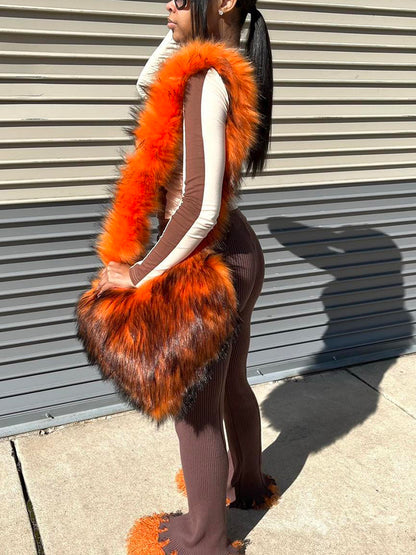 Faux Fur Shoulder Bag