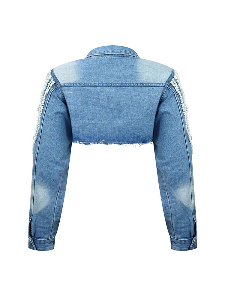 Pearl Rhinestone Denim Jacket & Jeans