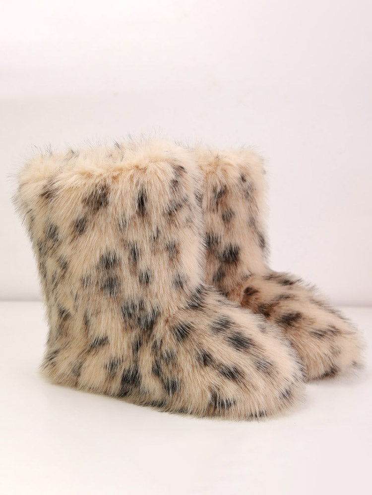 Faux Fur Snow Boots - ECHOINE