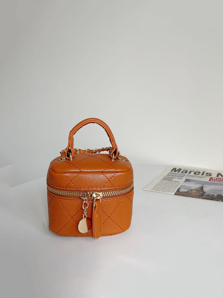 Rhombus Leather Mini Bag - ECHOINE