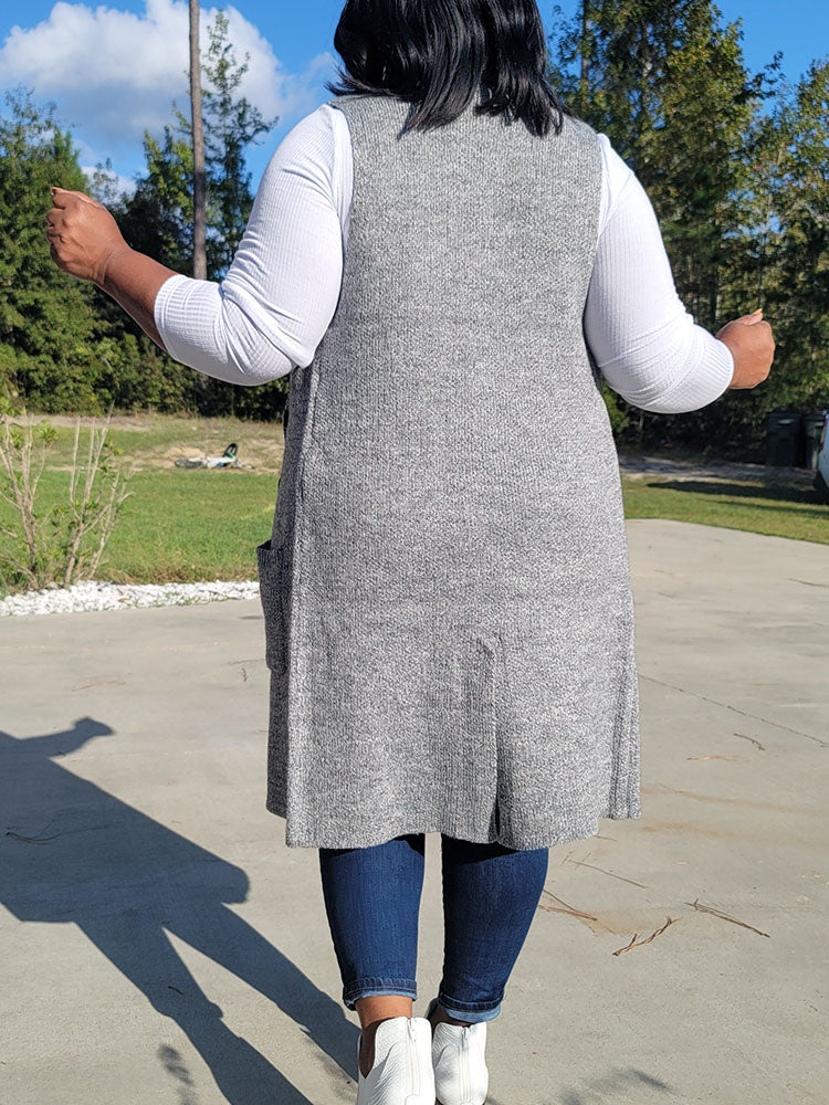 Double Breasted Vest Cardigan - ECHOINE