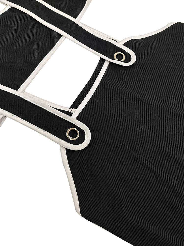 Tube Top Suspender Dress Set
